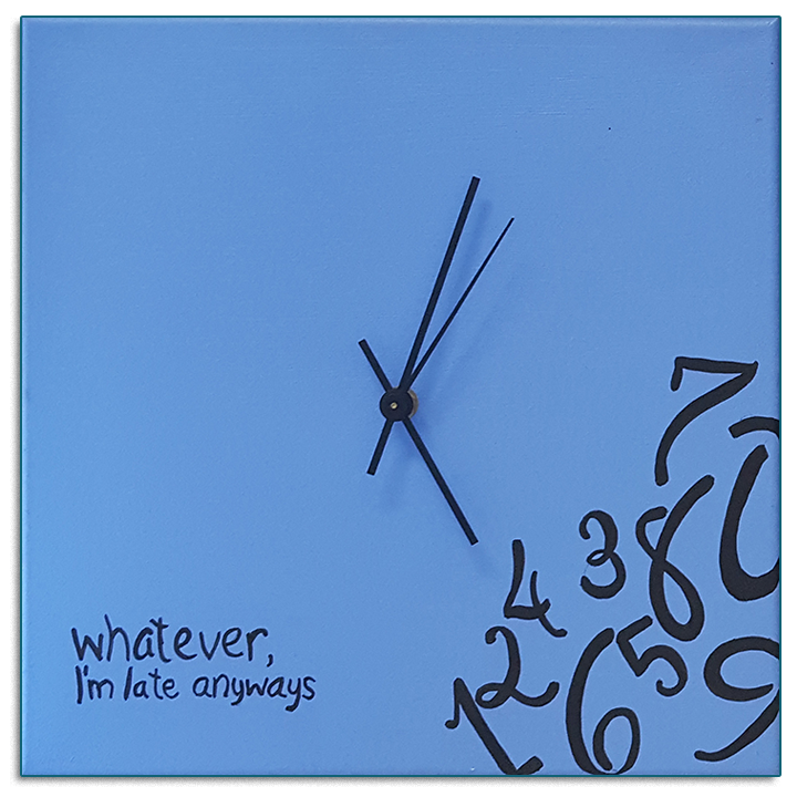 Whatever Canvas Clock